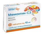 Мемантин-СЗ, таблетки покрытые пленочной оболочкой 10 мг 30 шт