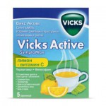 Викс Актив Симптомакс, порошок для приготовления раствора для приема внутрь 5 г 10 шт лимон витамин С